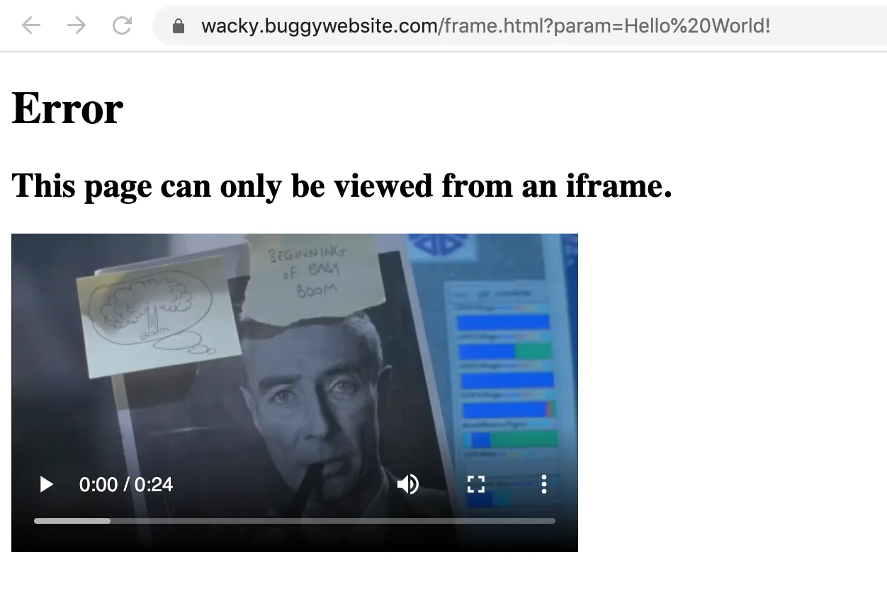 frame.html opened directly in a new tab "frame.html opened directly in a new tab"